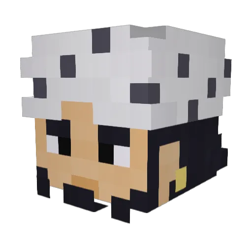 Trafalgar_27 Minecraft avatar head, 3D render