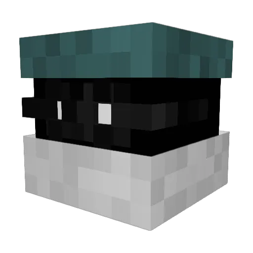 Traffica Minecraft avatar head, 3D render