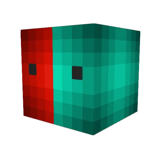 Trafx Minecraft avatar head, 3D render