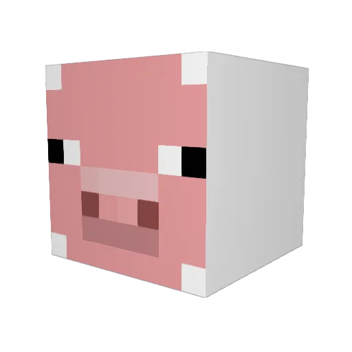 Tragaffel Minecraft avatar head, 3D render