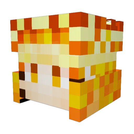 TragicFreakShow Minecraft avatar head, 3D render