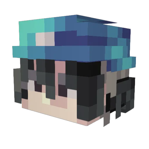 Tragic_Clown Minecraft avatar head, 3D render