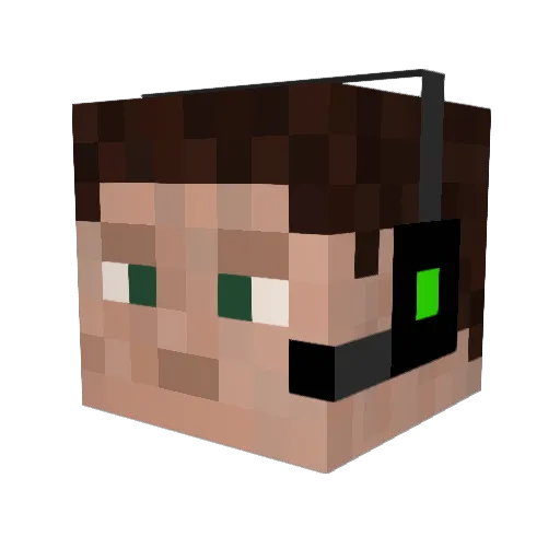Tragner Minecraft avatar head, 3D render