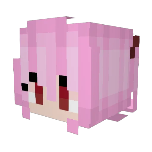 Trahi Minecraft avatar head, 3D render