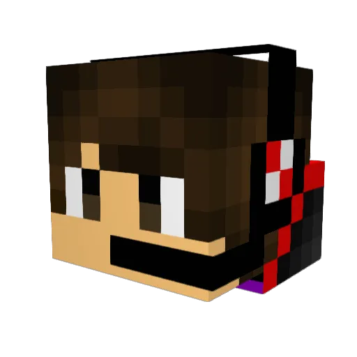 TrailRideZook Minecraft avatar head, 3D render