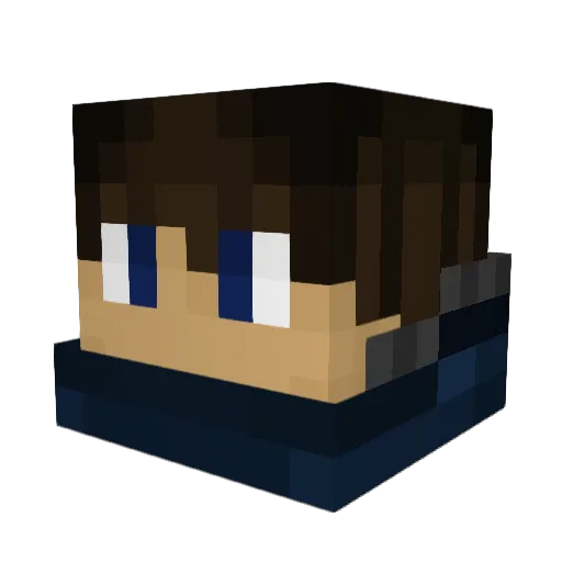 Traileme Minecraft avatar head, 3D render
