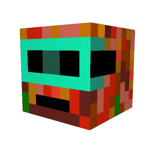 Trailinx Minecraft avatar head, 3D render