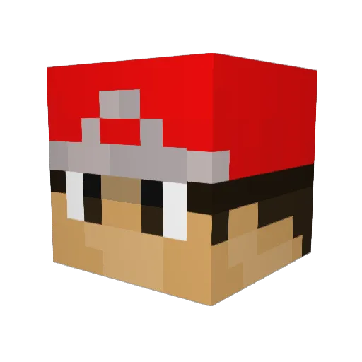 TrainSet Minecraft avatar head, 3D render