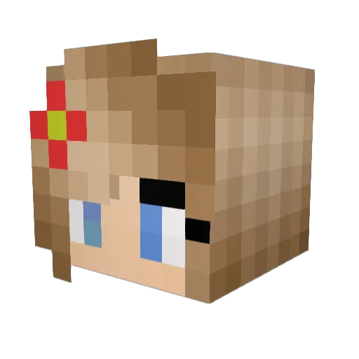 TrainTrax2 Minecraft avatar head, 3D render