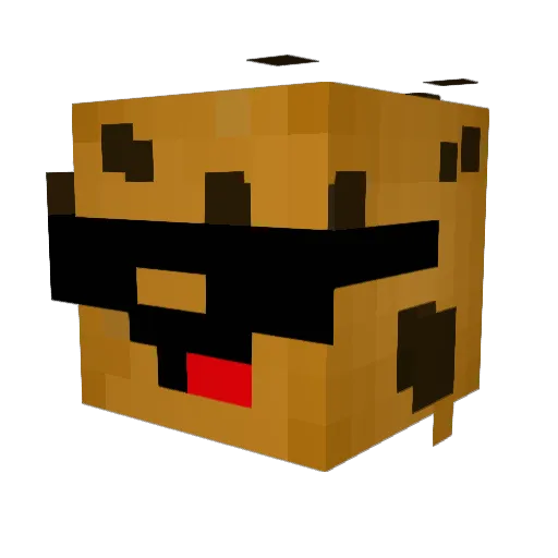 Train_Linked Minecraft avatar head, 3D render