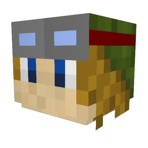 Traincar Minecraft avatar head, 3D render