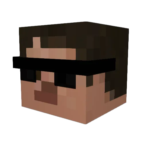 Traincraft101 Minecraft avatar head, 3D render