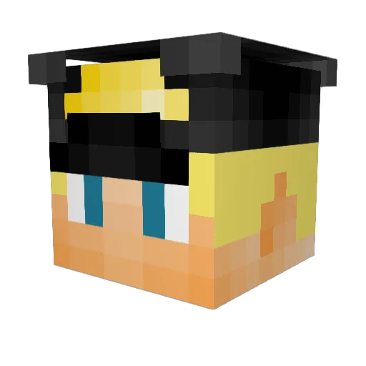 Traincrazyd Minecraft avatar head, 3D render