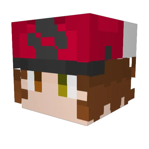 TrainerNanners Minecraft avatar head, 3D render