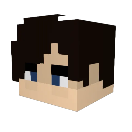 Trainer_Goshi Minecraft avatar head, 3D render