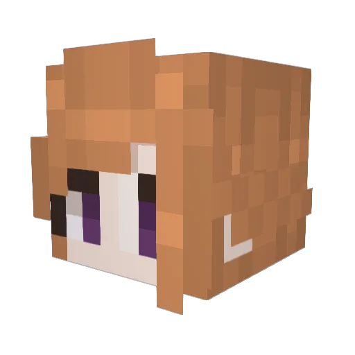 Trainloop Minecraft avatar head, 3D render