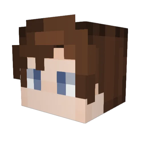 Trainmateo Minecraft avatar head, 3D render