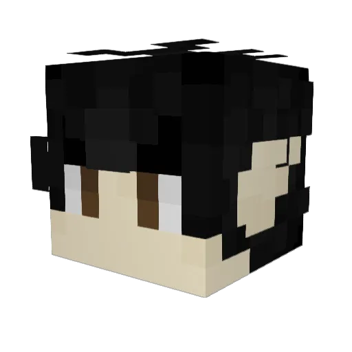 Trainyaj Minecraft avatar head, 3D render