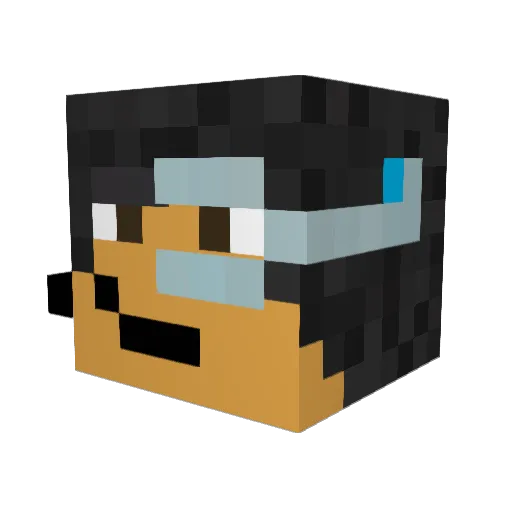 TraipsingShadow Minecraft avatar head, 3D render