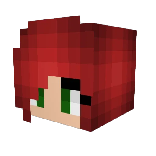 Traisas Minecraft avatar head, 3D render