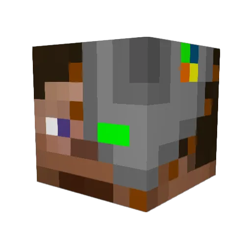 TraitoR666 Minecraft avatar head, 3D render