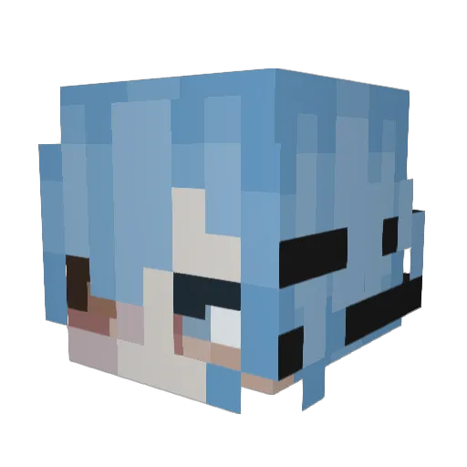 Trak3y Minecraft avatar head, 3D render