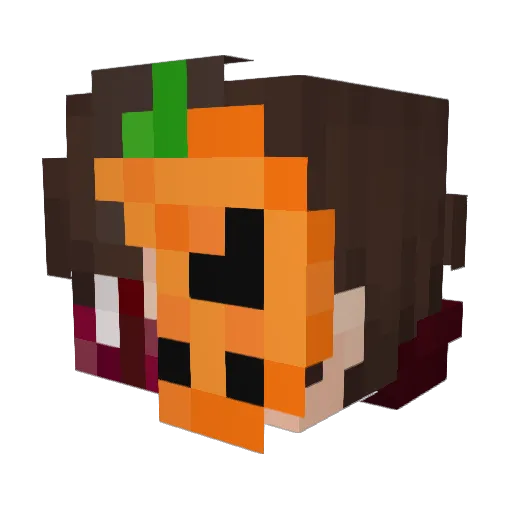 Trakaitom Minecraft avatar head, 3D render