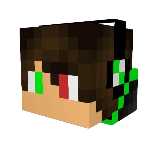 TrakerCrack_ Minecraft avatar head, 3D render