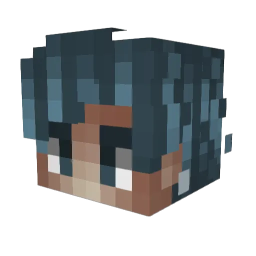Trakkeur76 Minecraft avatar head, 3D render