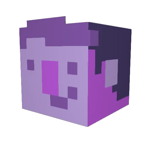 Traktorbek Minecraft avatar head, 3D render