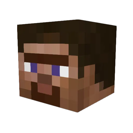 Traktur Minecraft avatar head, 3D render