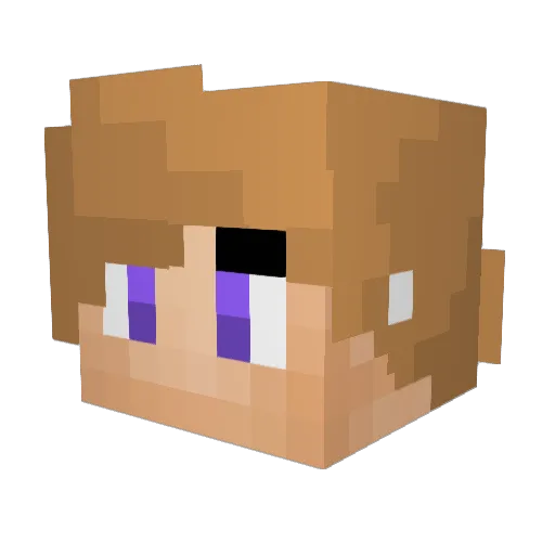 Tralixian Minecraft avatar head, 3D render