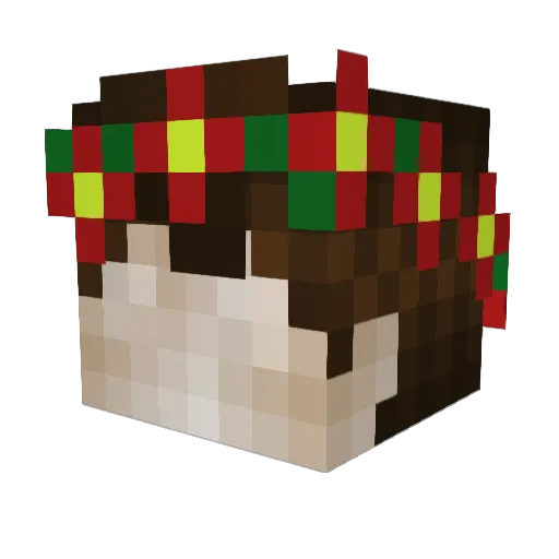 Trall12 Minecraft avatar head, 3D render