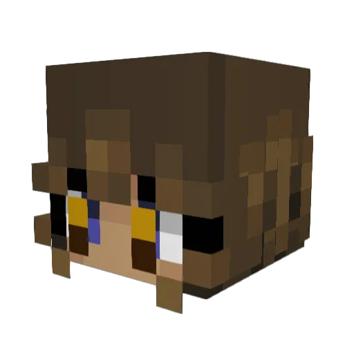 Tramadola Minecraft avatar head, 3D render