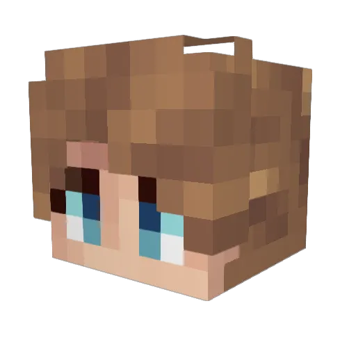 Trameda Minecraft avatar head, 3D render