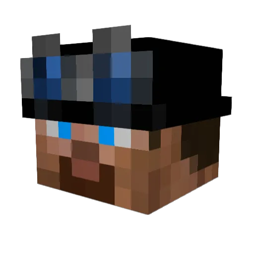 Trampolinehorror Minecraft avatar head, 3D render