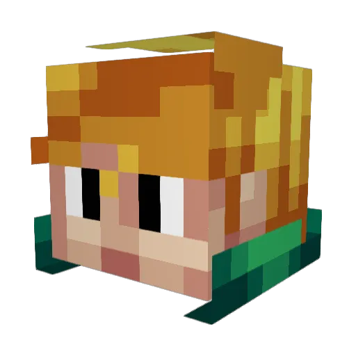Trancio Minecraft avatar head, 3D render