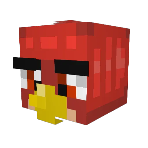 Trandem Minecraft avatar head, 3D render