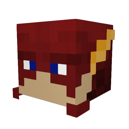 Trane Minecraft avatar head, 3D render