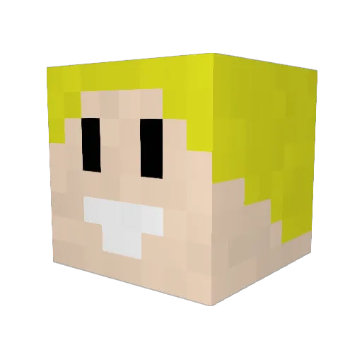 Tranggar Minecraft avatar head, 3D render