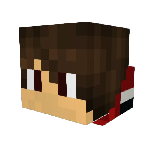 Traniss Minecraft avatar head, 3D render