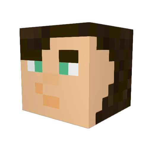 Tranoss Minecraft avatar head, 3D render