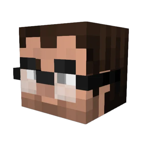 Tranquil_ Minecraft avatar head, 3D render