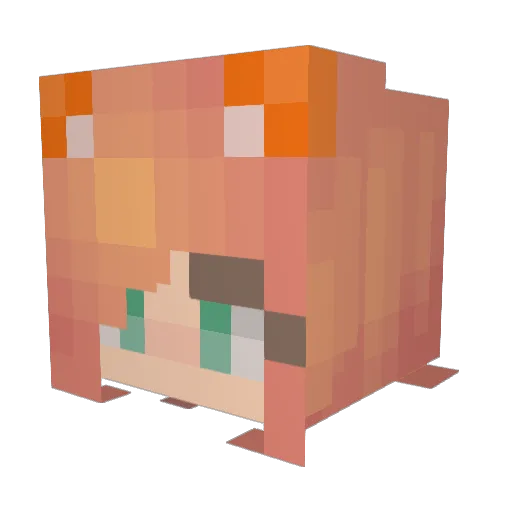 Tranquile Minecraft avatar head, 3D render