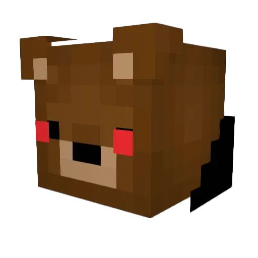 Tranquilizing Minecraft avatar head, 3D render