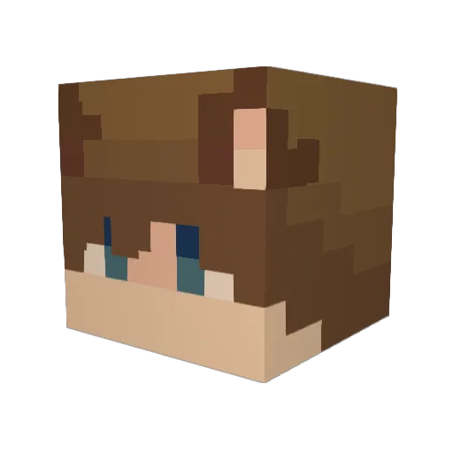 TransGhostler Minecraft avatar head, 3D render