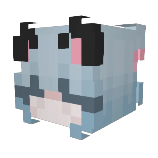 TransGirlWithDID Minecraft avatar head, 3D render