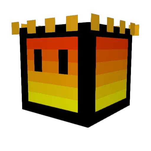 TransHusk Minecraft avatar head, 3D render