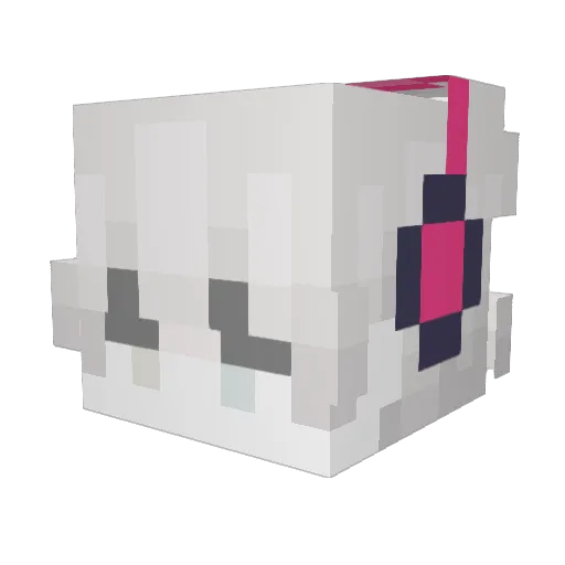 TransPuppyBoy Minecraft avatar head, 3D render
