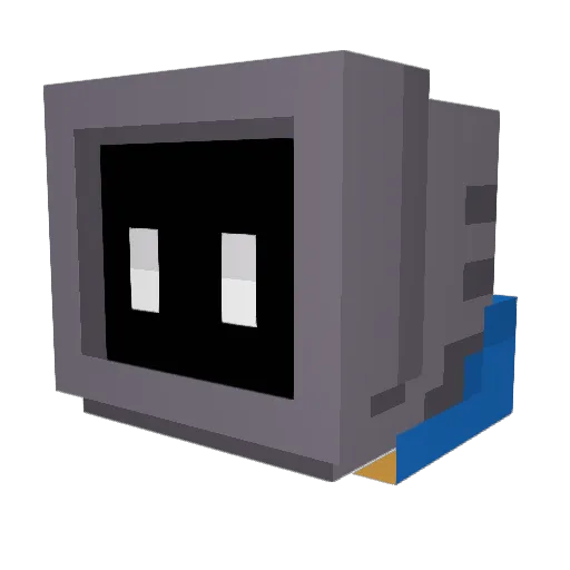 TransTv Minecraft avatar head, 3D render
